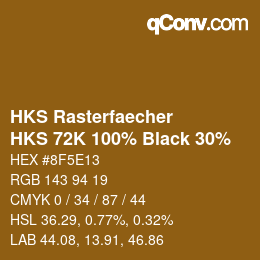 Farbcode: HKS Rasterfaecher - HKS 72K 100% Black 30% | qconv.com