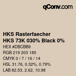 Color code: HKS Rasterfaecher - HKS 73K 030% Black 0% | qconv.com