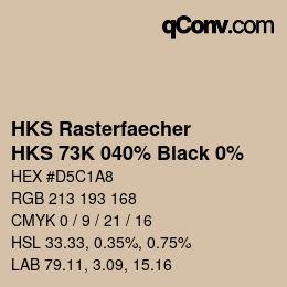 Color code: HKS Rasterfaecher - HKS 73K 040% Black 0% | qconv.com