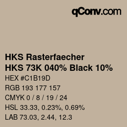 Código de color: HKS Rasterfaecher - HKS 73K 040% Black 10% | qconv.com
