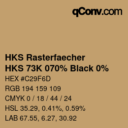 Color code: HKS Rasterfaecher - HKS 73K 070% Black 0% | qconv.com