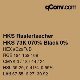 Código de color: HKS Rasterfaecher - HKS 73K 070% Black 0% | qconv.com