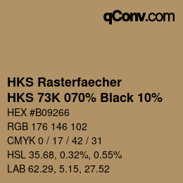 カラーコード: HKS Rasterfaecher - HKS 73K 070% Black 10% | qconv.com