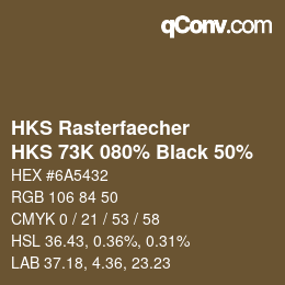 Código de color: HKS Rasterfaecher - HKS 73K 080% Black 50% | qconv.com