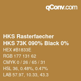 Farbcode: HKS Rasterfaecher - HKS 73K 090% Black 0% | qconv.com