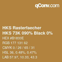 Code couleur: HKS Rasterfaecher - HKS 73K 090% Black 0% | qconv.com