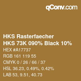 Color code: HKS Rasterfaecher - HKS 73K 090% Black 10% | qconv.com