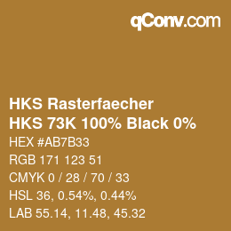 Color code: HKS Rasterfaecher - HKS 73K 100% Black 0% | qconv.com