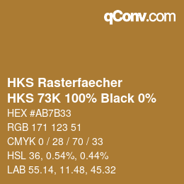 Código de color: HKS Rasterfaecher - HKS 73K 100% Black 0% | qconv.com