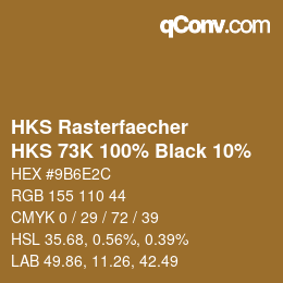 Código de color: HKS Rasterfaecher - HKS 73K 100% Black 10% | qconv.com