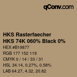 Farbcode: HKS Rasterfaecher - HKS 74K 060% Black 0% | qconv.com