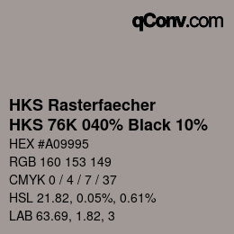 Color code: HKS Rasterfaecher - HKS 76K 040% Black 10% | qconv.com