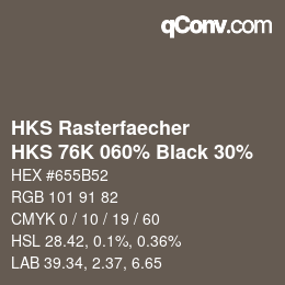 カラーコード: HKS Rasterfaecher - HKS 76K 060% Black 30% | qconv.com