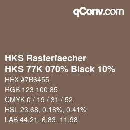 Color code: HKS Rasterfaecher - HKS 77K 070% Black 10% | qconv.com