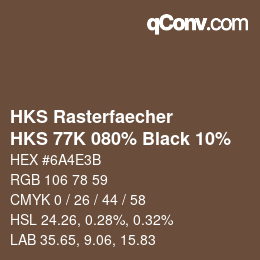 Código de color: HKS Rasterfaecher - HKS 77K 080% Black 10% | qconv.com