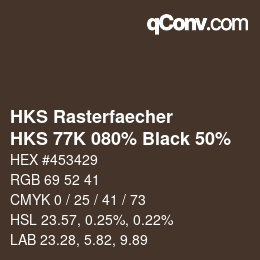 Código de color: HKS Rasterfaecher - HKS 77K 080% Black 50% | qconv.com