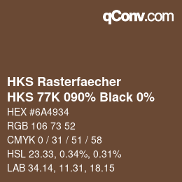 Color code: HKS Rasterfaecher - HKS 77K 090% Black 0% | qconv.com