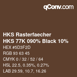 Código de color: HKS Rasterfaecher - HKS 77K 090% Black 10% | qconv.com
