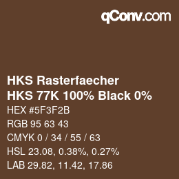 Código de color: HKS Rasterfaecher - HKS 77K 100% Black 0% | qconv.com