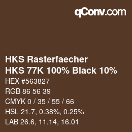 Color code: HKS Rasterfaecher - HKS 77K 100% Black 10% | qconv.com