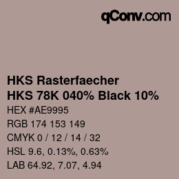 Código de color: HKS Rasterfaecher - HKS 78K 040% Black 10% | qconv.com