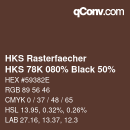Farbcode: HKS Rasterfaecher - HKS 78K 080% Black 50% | qconv.com