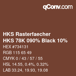カラーコード: HKS Rasterfaecher - HKS 78K 090% Black 10% | qconv.com