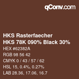 Código de color: HKS Rasterfaecher - HKS 78K 090% Black 30% | qconv.com
