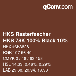 Color code: HKS Rasterfaecher - HKS 78K 100% Black 10% | qconv.com