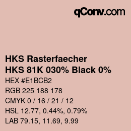 Color code: HKS Rasterfaecher - HKS 81K 030% Black 0% | qconv.com