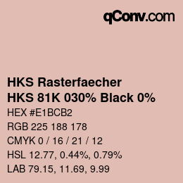 Code couleur: HKS Rasterfaecher - HKS 81K 030% Black 0% | qconv.com