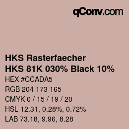 Color code: HKS Rasterfaecher - HKS 81K 030% Black 10% | qconv.com