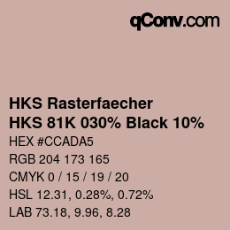 Código de color: HKS Rasterfaecher - HKS 81K 030% Black 10% | qconv.com