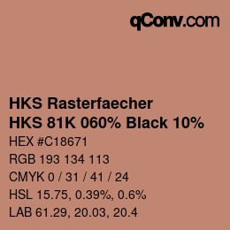 Farbcode: HKS Rasterfaecher - HKS 81K 060% Black 10% | qconv.com