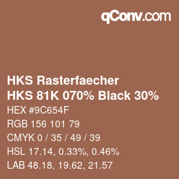 Código de color: HKS Rasterfaecher - HKS 81K 070% Black 30% | qconv.com