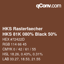 Código de color: HKS Rasterfaecher - HKS 81K 080% Black 50% | qconv.com