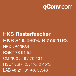 Code couleur: HKS Rasterfaecher - HKS 81K 090% Black 10% | qconv.com