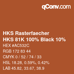 Code couleur: HKS Rasterfaecher - HKS 81K 100% Black 10% | qconv.com