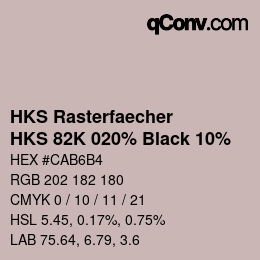 Color code: HKS Rasterfaecher - HKS 82K 020% Black 10% | qconv.com