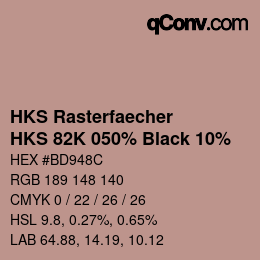 Color code: HKS Rasterfaecher - HKS 82K 050% Black 10% | qconv.com
