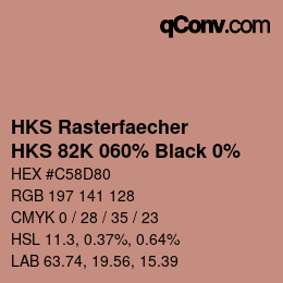 カラーコード: HKS Rasterfaecher - HKS 82K 060% Black 0% | qconv.com