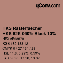 Farbcode: HKS Rasterfaecher - HKS 82K 060% Black 10% | qconv.com