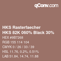 Color code: HKS Rasterfaecher - HKS 82K 060% Black 30% | qconv.com