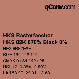 カラーコード: HKS Rasterfaecher - HKS 82K 070% Black 0% | qconv.com
