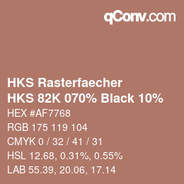Farbcode: HKS Rasterfaecher - HKS 82K 070% Black 10% | qconv.com
