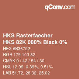 カラーコード: HKS Rasterfaecher - HKS 82K 080% Black 0% | qconv.com