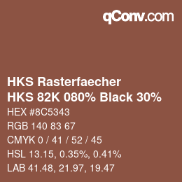 Código de color: HKS Rasterfaecher - HKS 82K 080% Black 30% | qconv.com