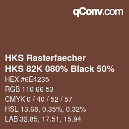 Color code: HKS Rasterfaecher - HKS 82K 080% Black 50% | qconv.com