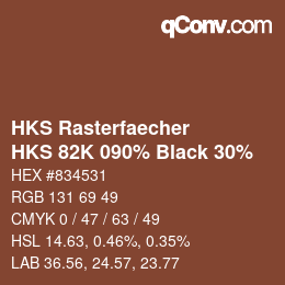 カラーコード: HKS Rasterfaecher - HKS 82K 090% Black 30% | qconv.com