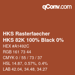 Código de color: HKS Rasterfaecher - HKS 82K 100% Black 0% | qconv.com